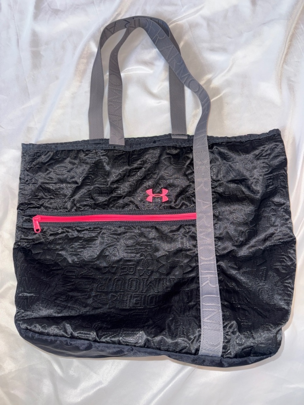 Under Armour Black Tote with Pink Accents